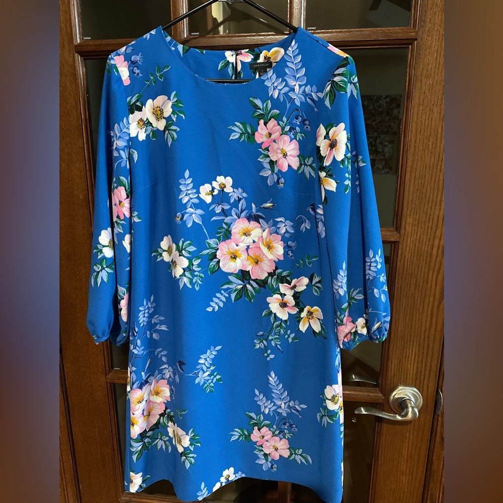 Ann Taylor Floral Long Sleeve Dress